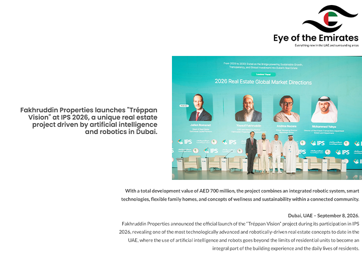 Fakhruddin Properties launches "Tréppan Vision" at IPS 2026, a unique real estate project driven by artificial intelligence and robotics in Dubai